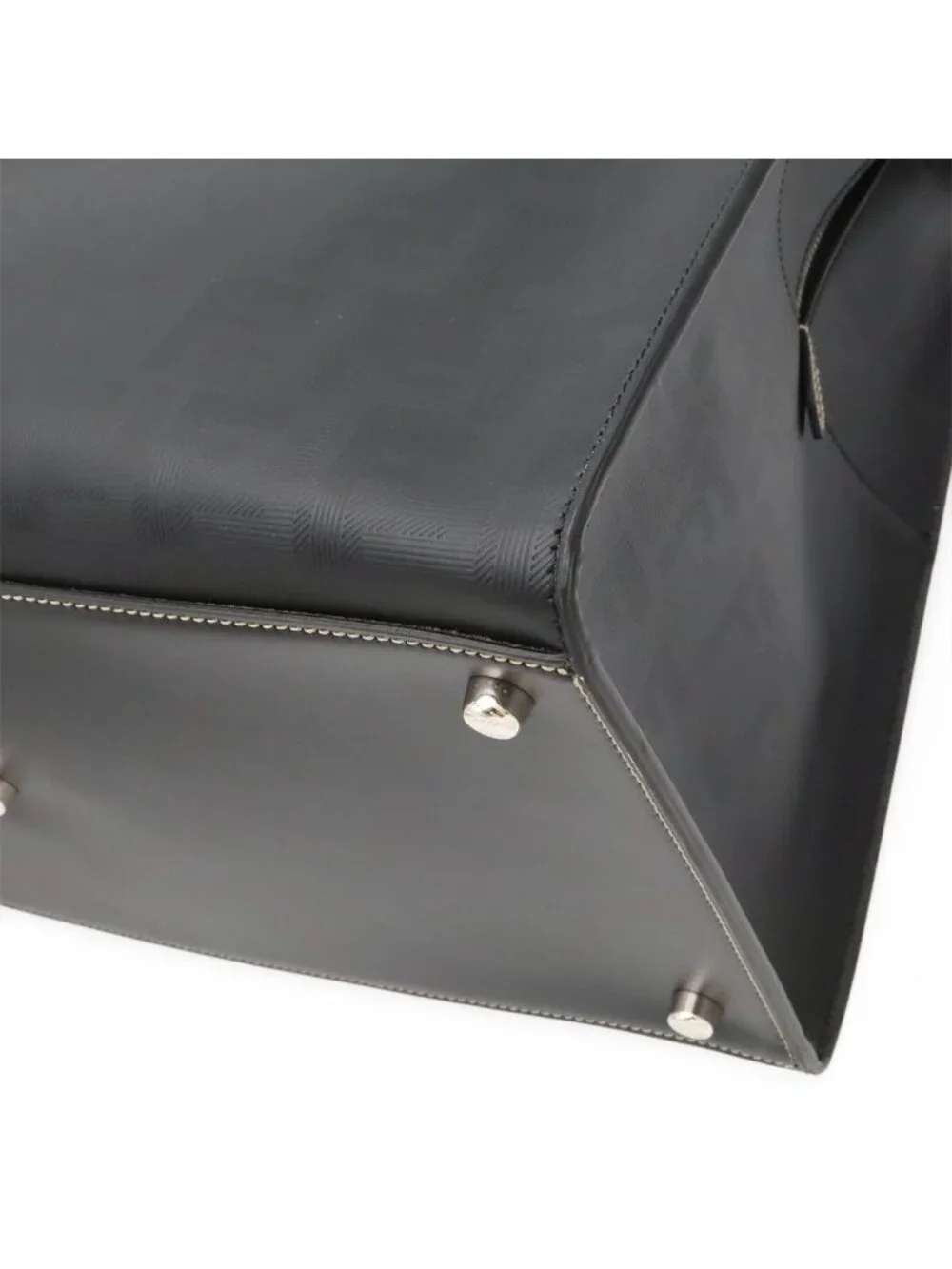 Fendi Peekaboo IC You Forty 8 Tote Large Leather Black Silver Shoulder Pouch
